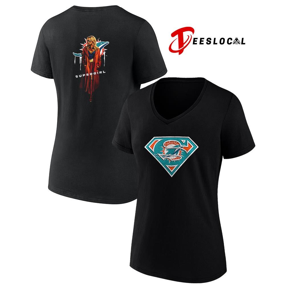 Miami Dolphins x Supergirl graphic shirt