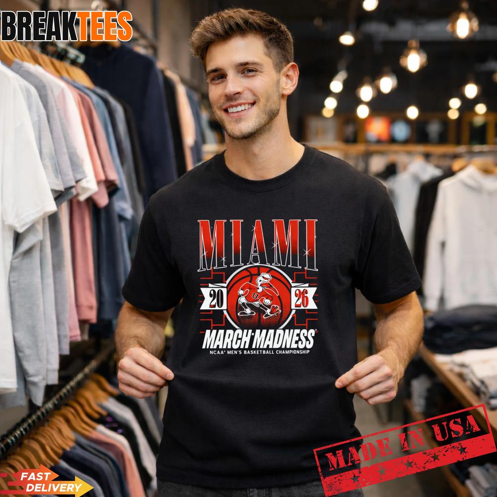Miami Hurricanes Basketball NCAA Championship March Madness 2026 T-Shirt
