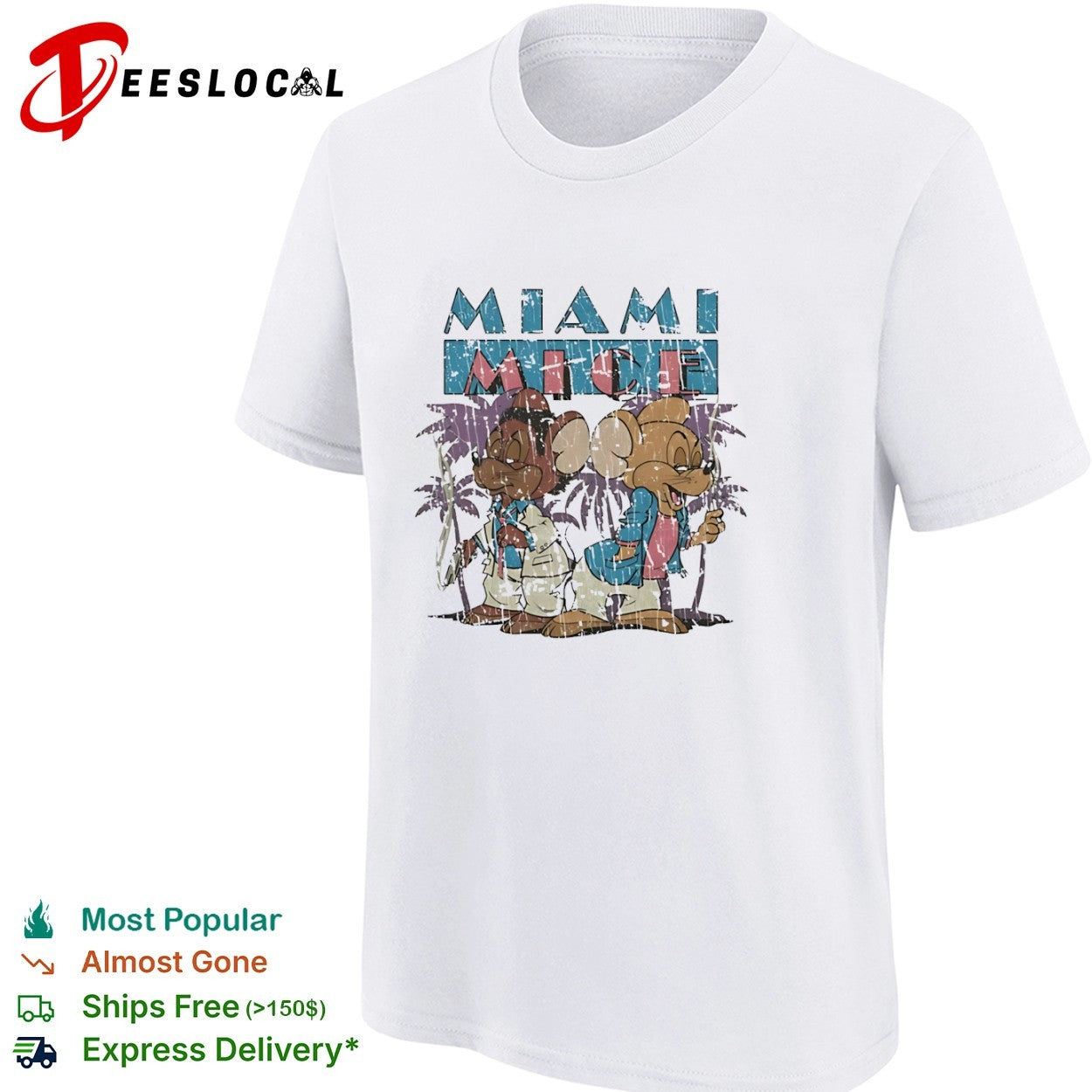 Miami Mice Sonny Crockett Ricardo Tubbs Miami Vice 80s shirt