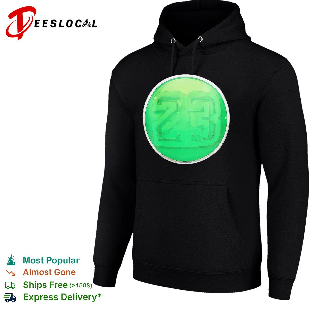 Michael Jordan 23 green circle shirt