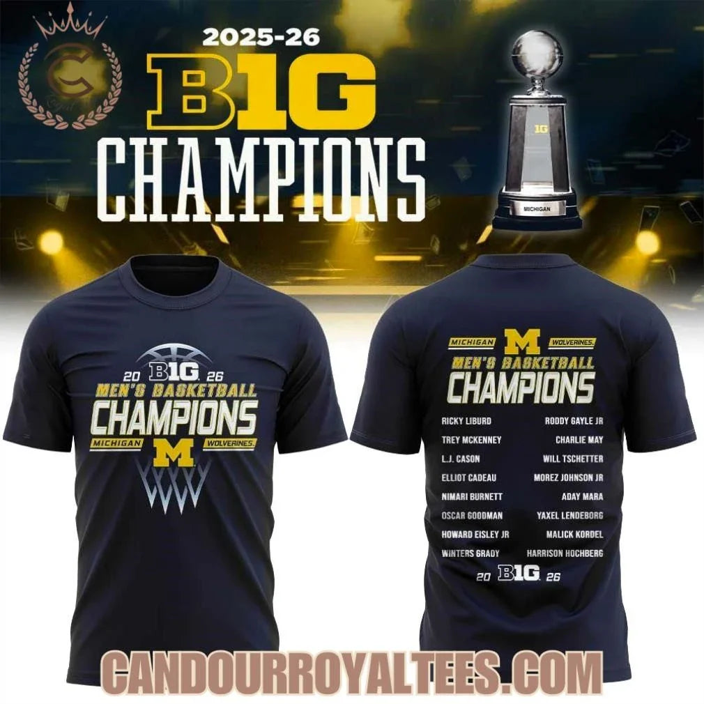 Michigan Men’s Basketball 2026 Big Ten Regular Season Title Shirt