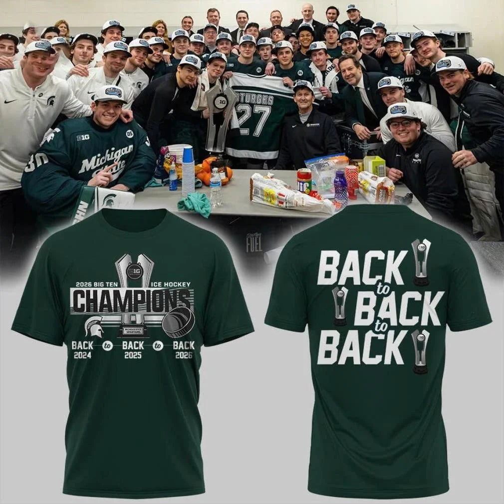 Michigan State Spartans Hockey Big Ten Champions 2026 Shirt