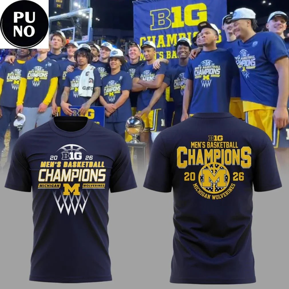 Michigan Wolverines 2026 Big Ten Men’s Basketball Champions Shirt