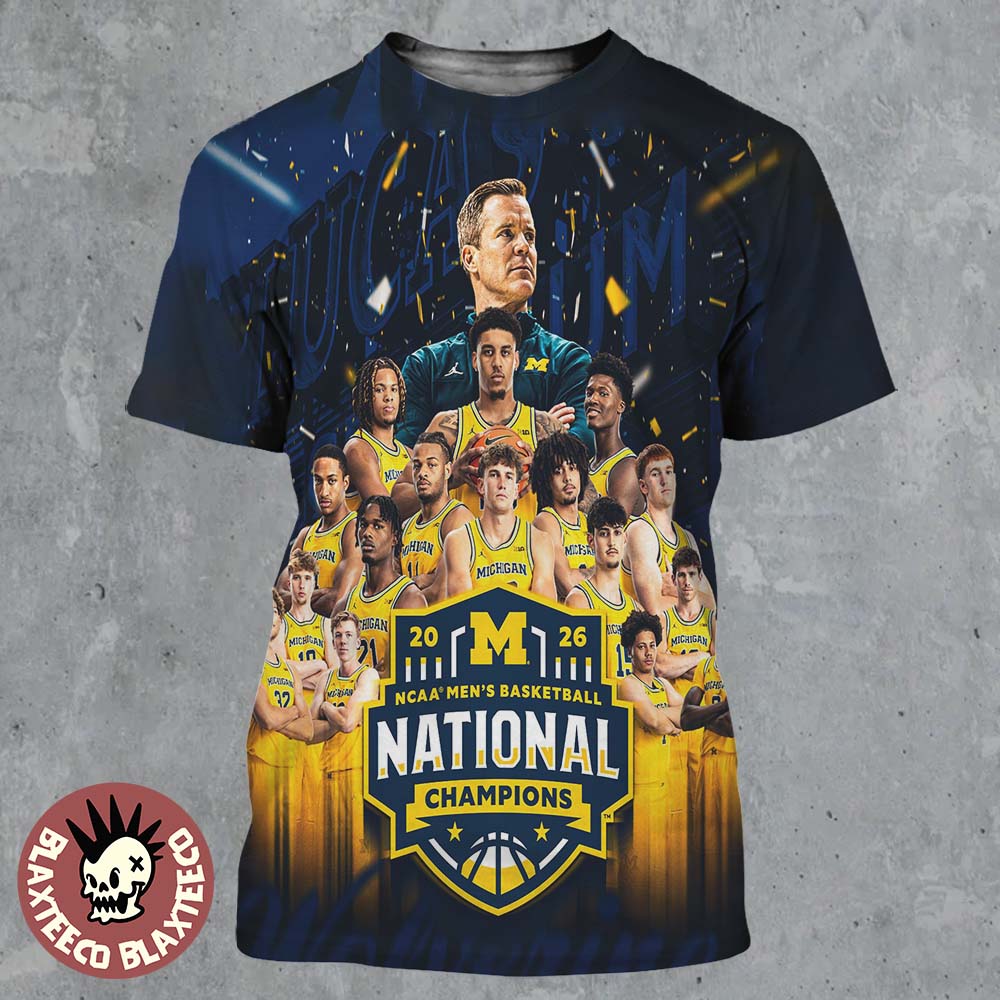 Michigan Wolverines 2026 NCAA Men’s Basketball National Champions All Over Print Shirt