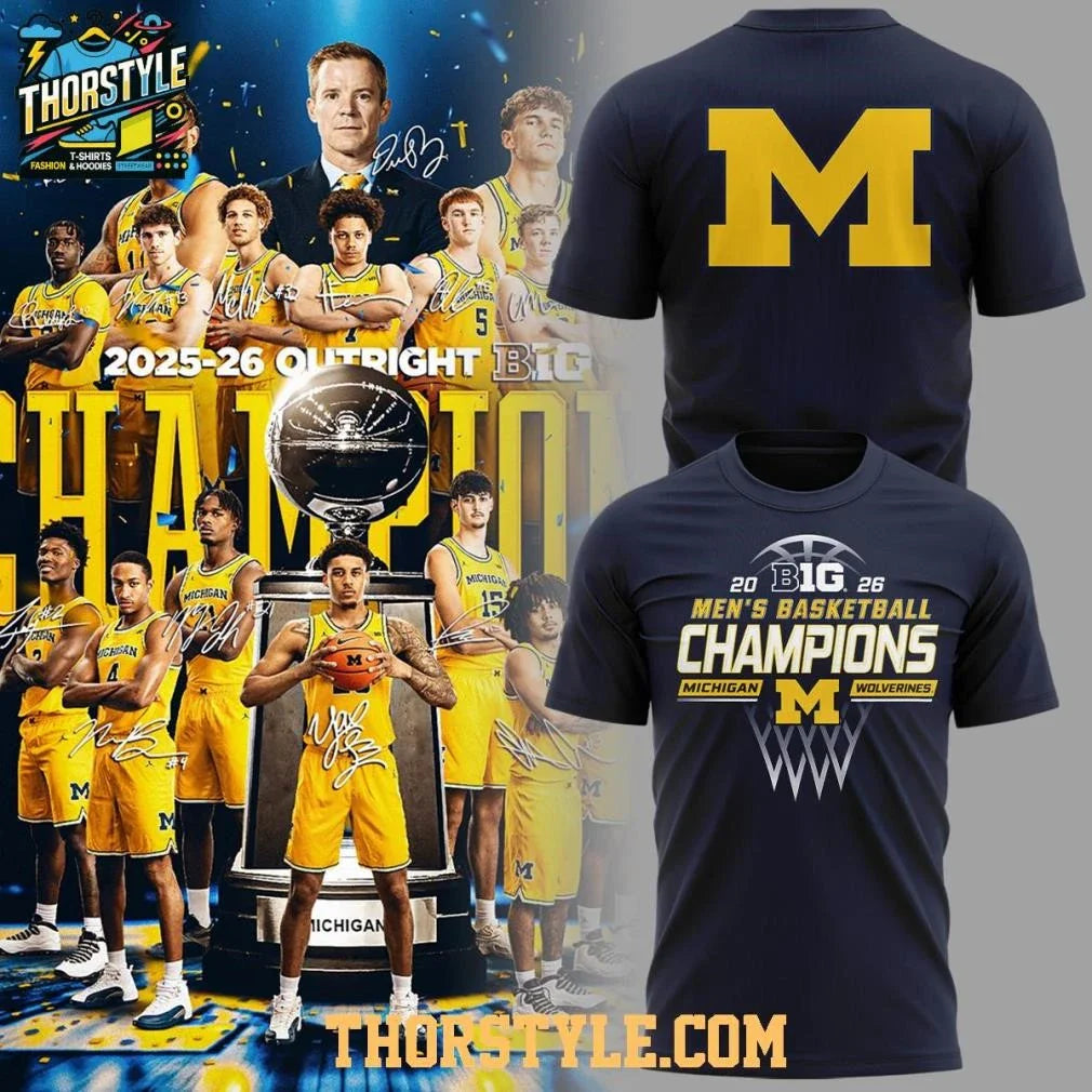 Michigan Wolverines Champions Big Ten Men’s Basketball Shirt