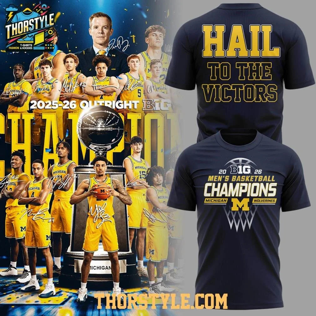 Michigan Wolverines Hail To The Victors 2026 Big Ten Champions Shirt