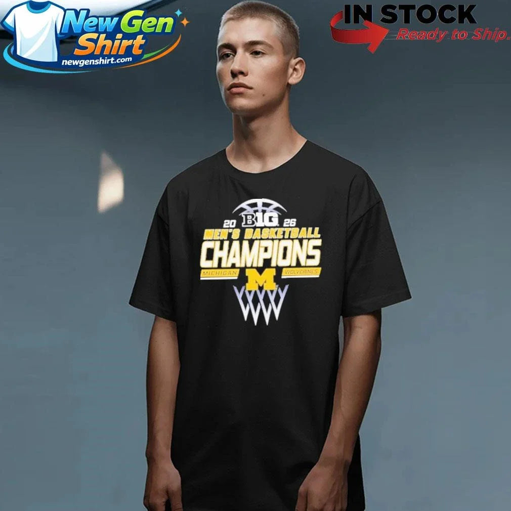 Michigan Wolverines Men’s Basketball 2026 Big Ten Regular Season Champions Locker Room Shirt