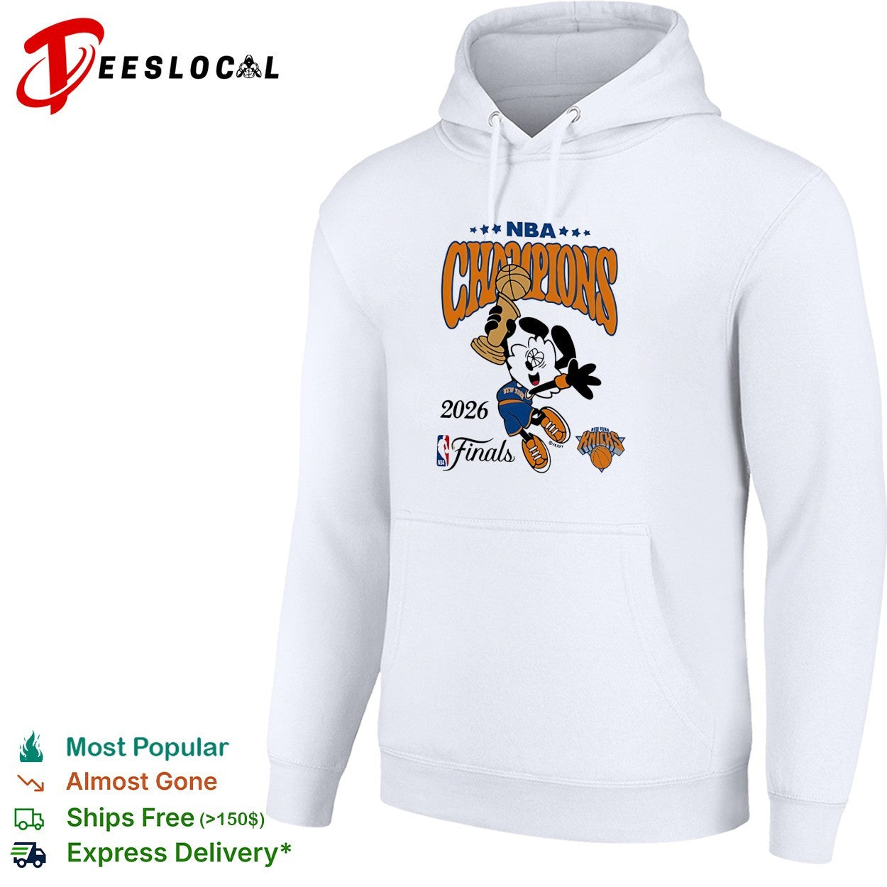Mickey Mouse New York Knicks 2026 NBA Finals Champions cartoon version two shirt