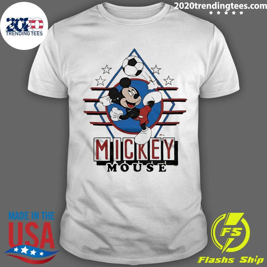 Mickey Mouse Soccer USA Cartoon Shirt