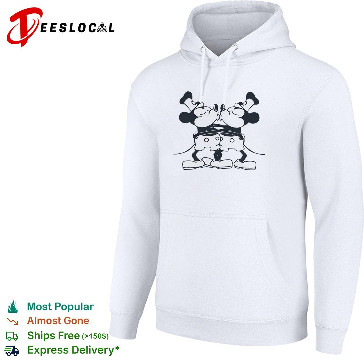 Mickey Mouse and Minnie Mouse Kissing Disney Shirt