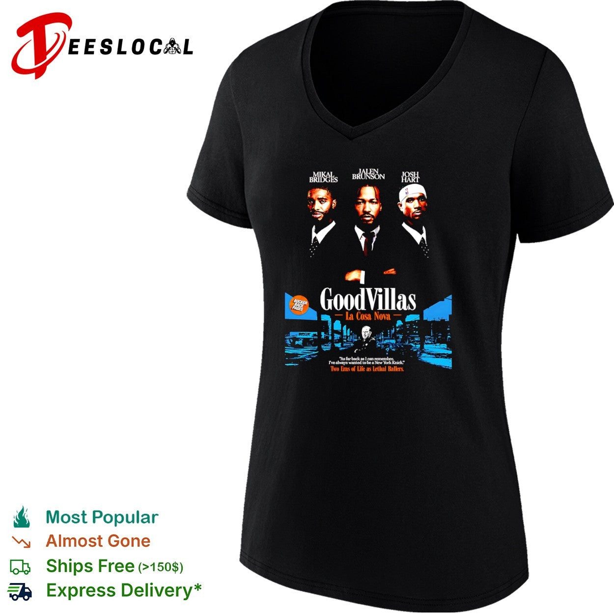 Mikal Bridges Jalen Brunson Josh Hart New York Knicks GoodVillas La Cosa Nova shirt
