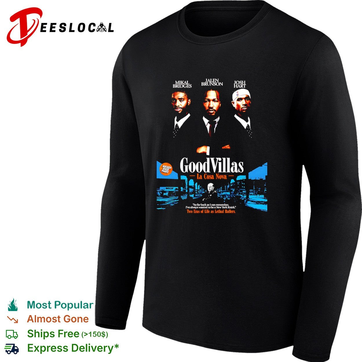 Mikal Bridges Jalen Brunson Josh Hart New York Knicks GoodVillas La Cosa Nova shirt