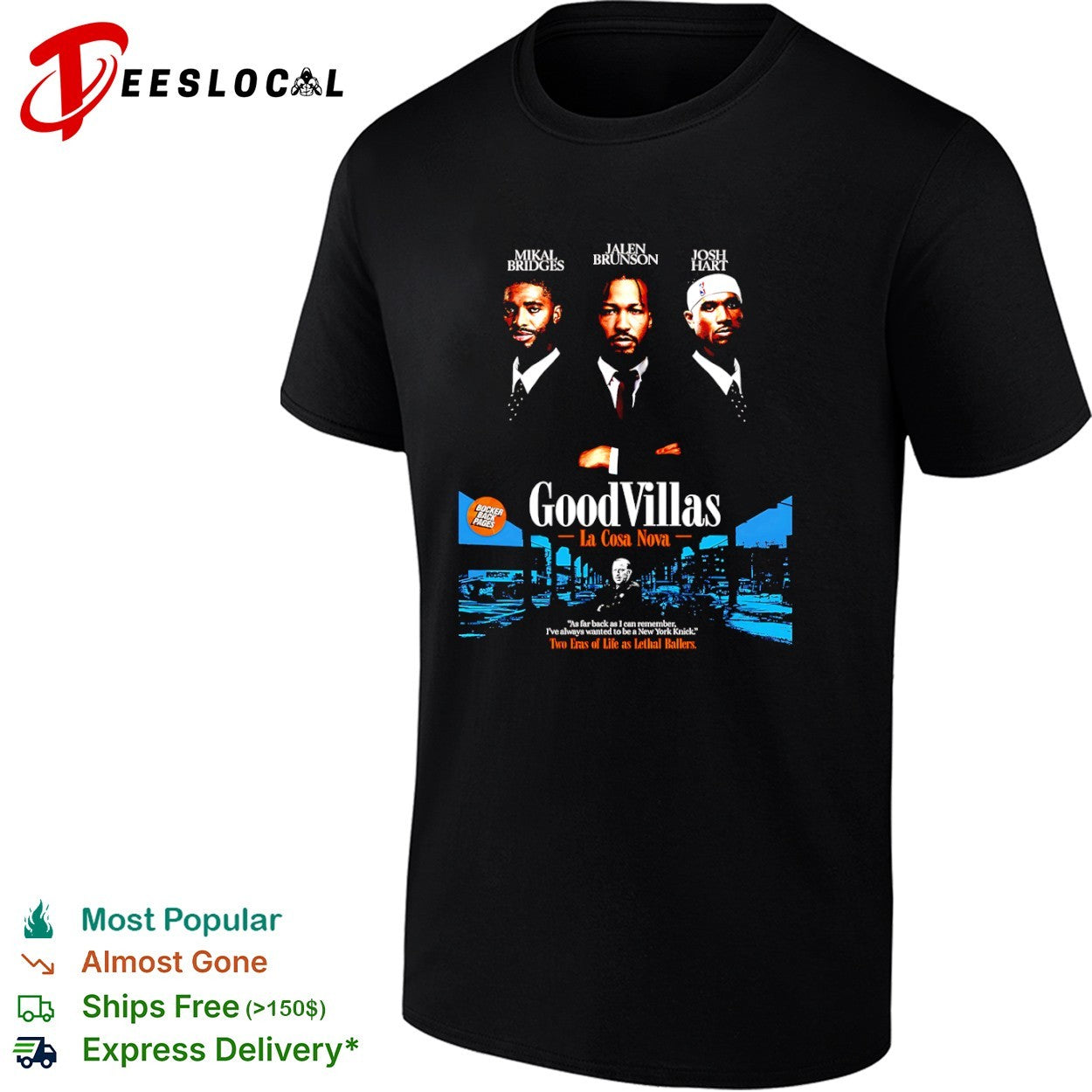 Mikal Bridges Jalen Brunson Josh Hart New York Knicks GoodVillas La Cosa Nova shirt