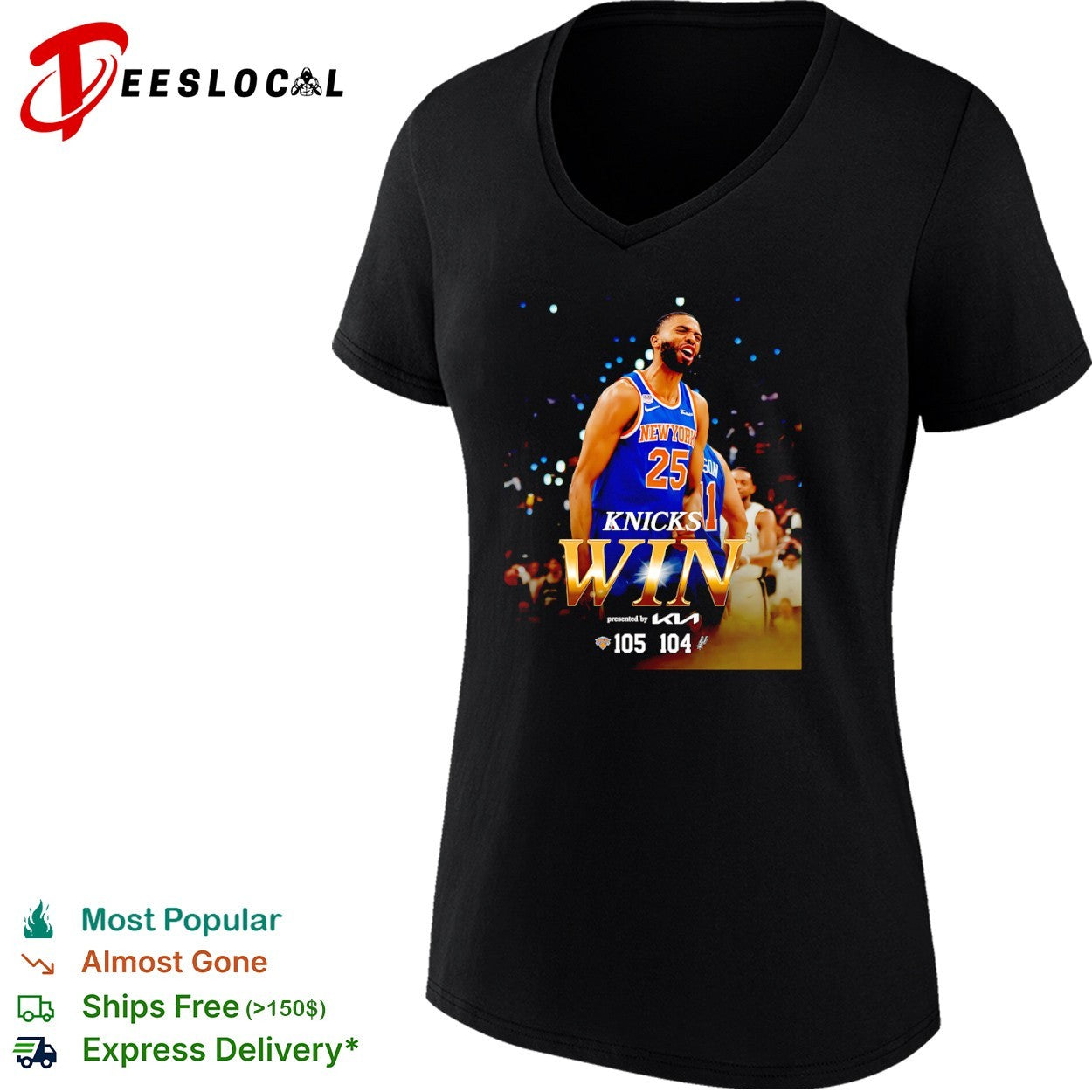 Mikal Bridges New York Knicks NBA Knicks Win 105-104 shirt