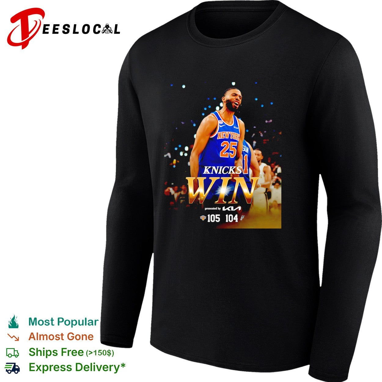 Mikal Bridges New York Knicks NBA Knicks Win 105-104 shirt
