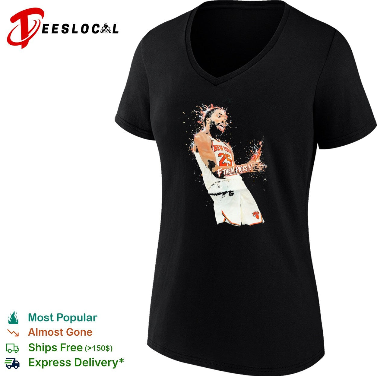 Mikal Bridges New York Knicks NBA portrait shirt