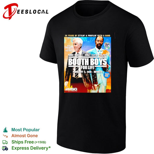 Mike Breen and Walt Clyde Frazier Booth Boys for Life 25th shirt