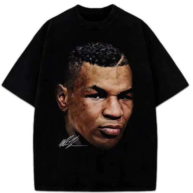 Mike Tyson Young Mike Tyson Portrait Custom T-Shirts