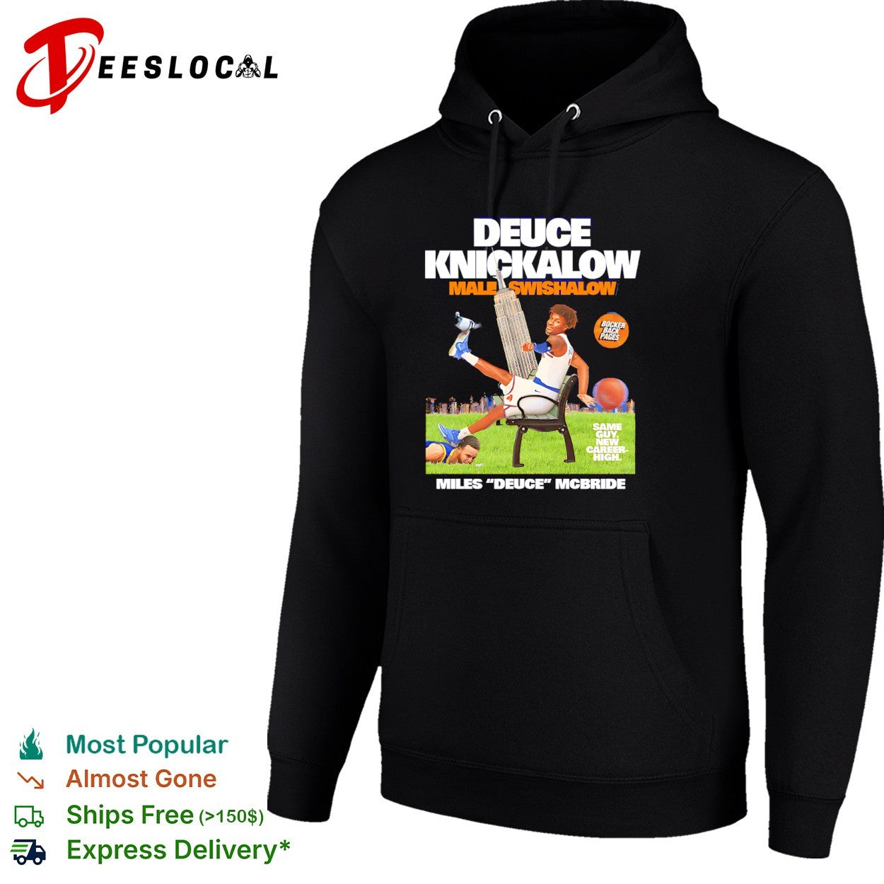 Miles Deuce McBride New York Knicks NBA Deuce Knickalow Male Swishalow shirt