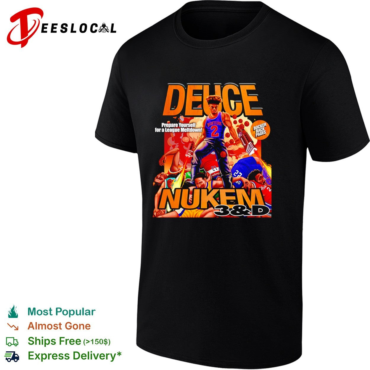 Miles McBride New York Knicks NBA Duke Nukem Deuce Nukem Prepare Yourself shirt