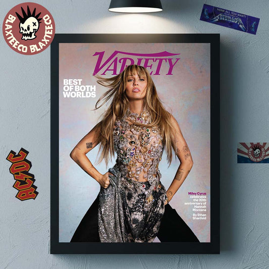 Miley Cyrus Graces The Cover Of Variety Magazine Best Of Both Worlds Celebrates The 20th Anniversary Of Hannah Montana Poster Canvas