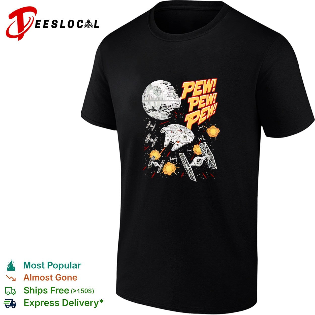 Millennium Falcon Pew Pew Star Wars shirt
