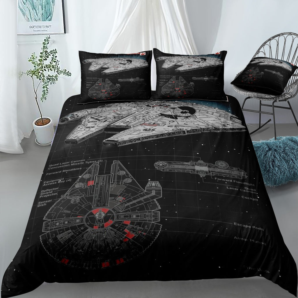 Millennium Falcon Bedding Set (Duvet Cover & Pillow Shams)