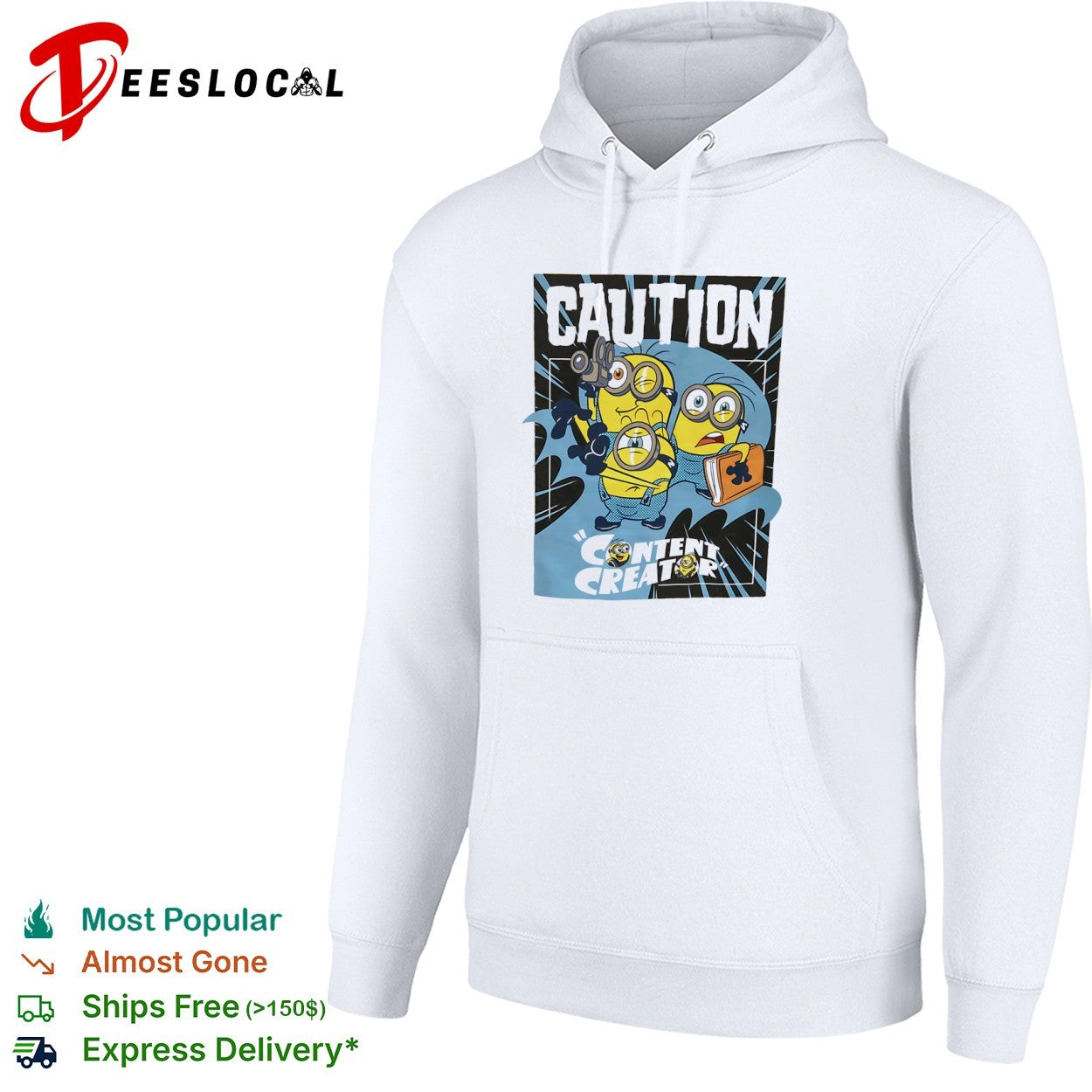 Minions Caution Content Creator shirt