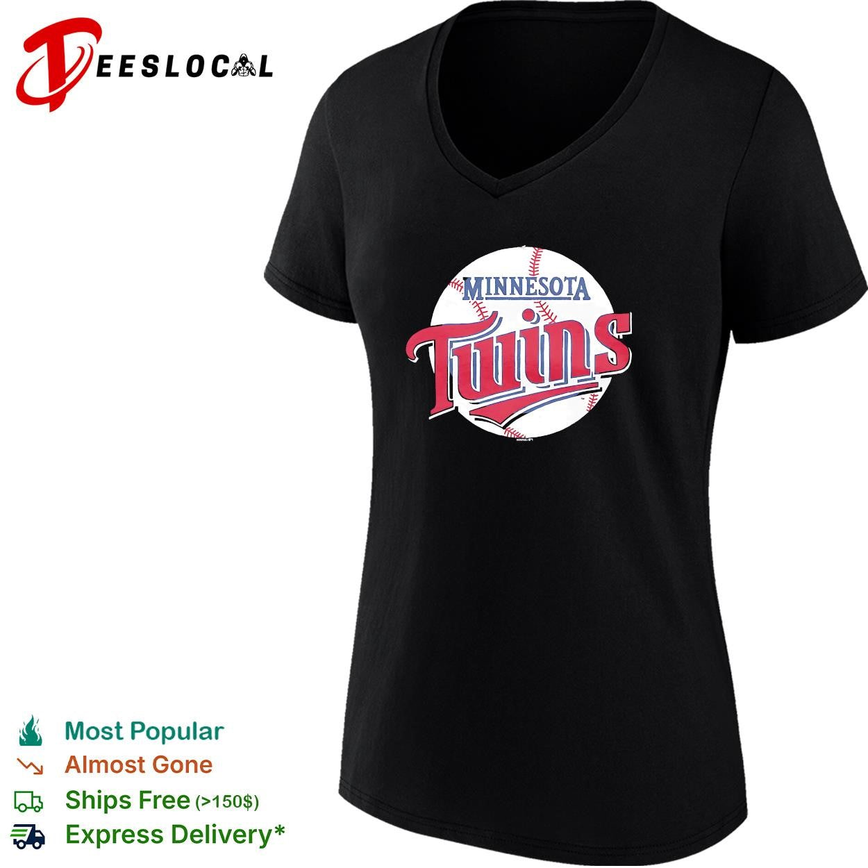 Minnesota Twins script circle TC vintage baseball logo shirt