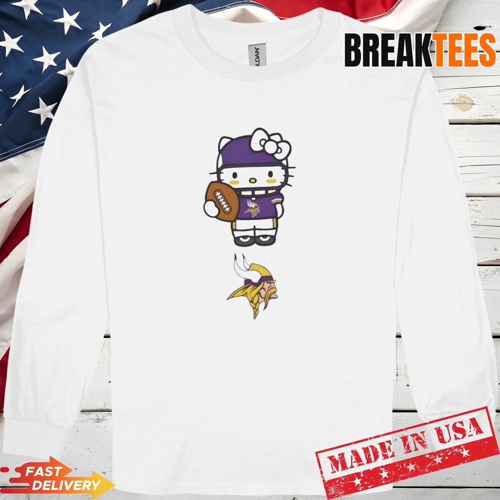 Minnesota Vikings Football x Hello Kitty Anime T-Shirt