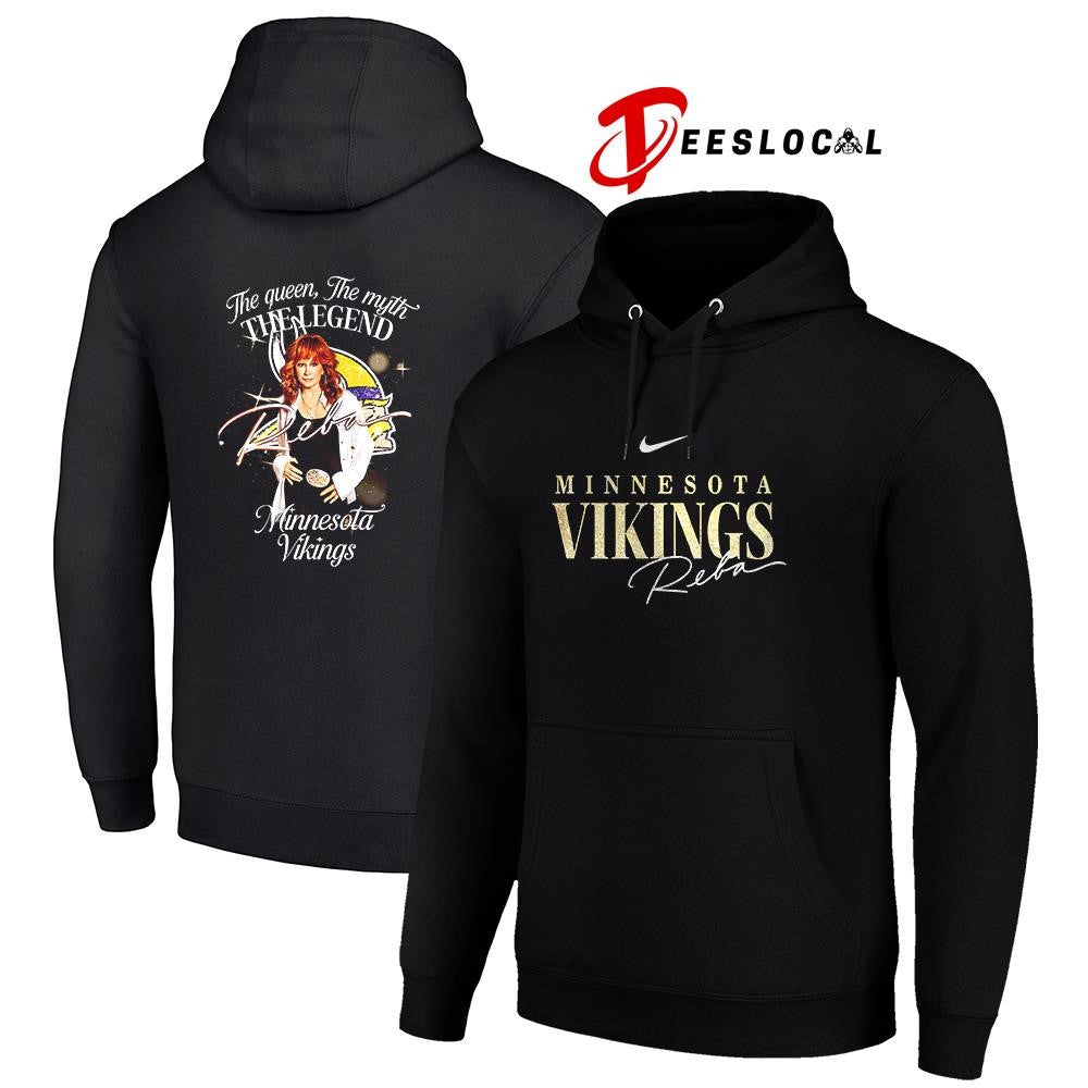 Minnesota Vikings x Reba McEntire the queen the myth the legend graphic shirt