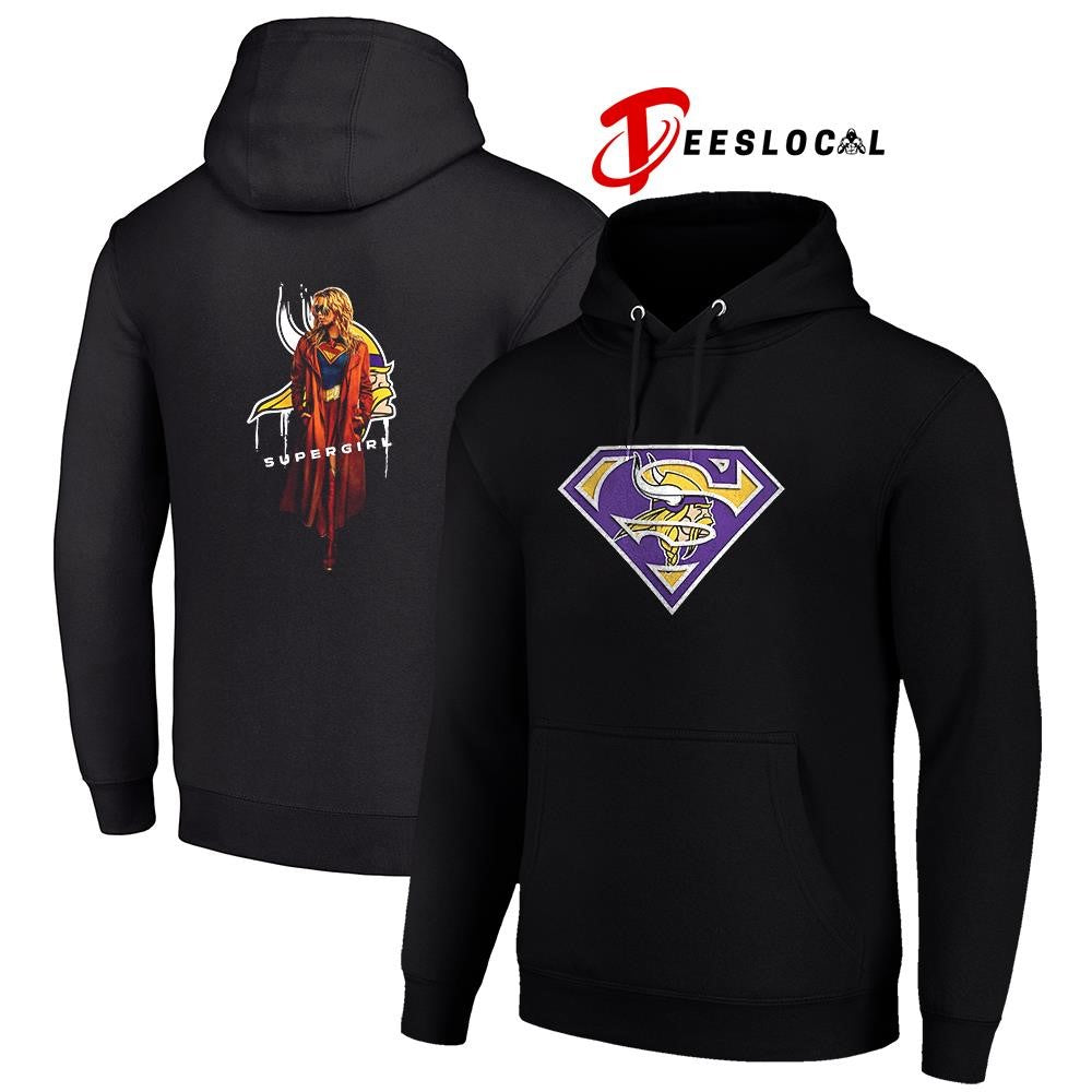 Minnesota Vikings x Supergirl graphic shirt