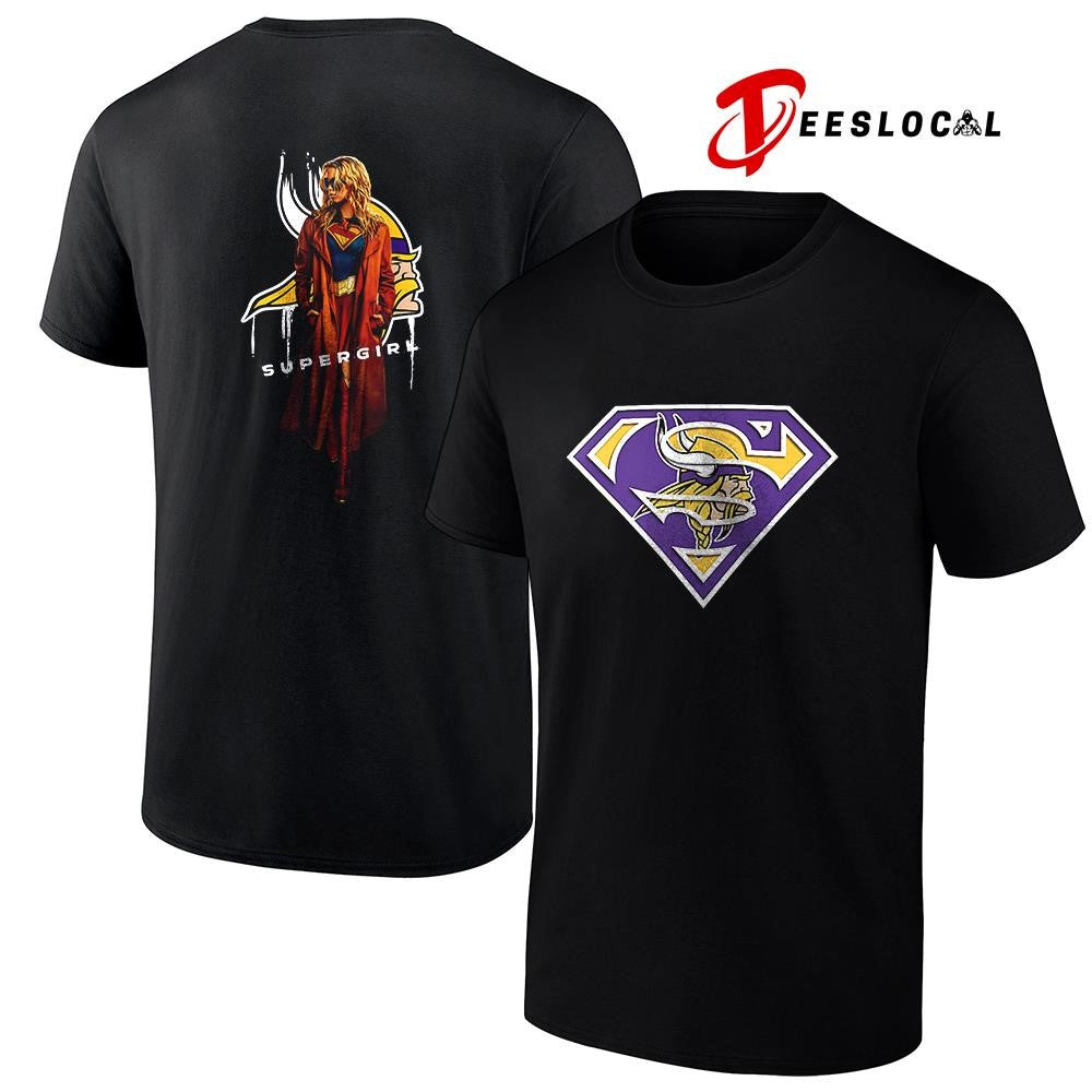 Minnesota Vikings x Supergirl graphic shirt