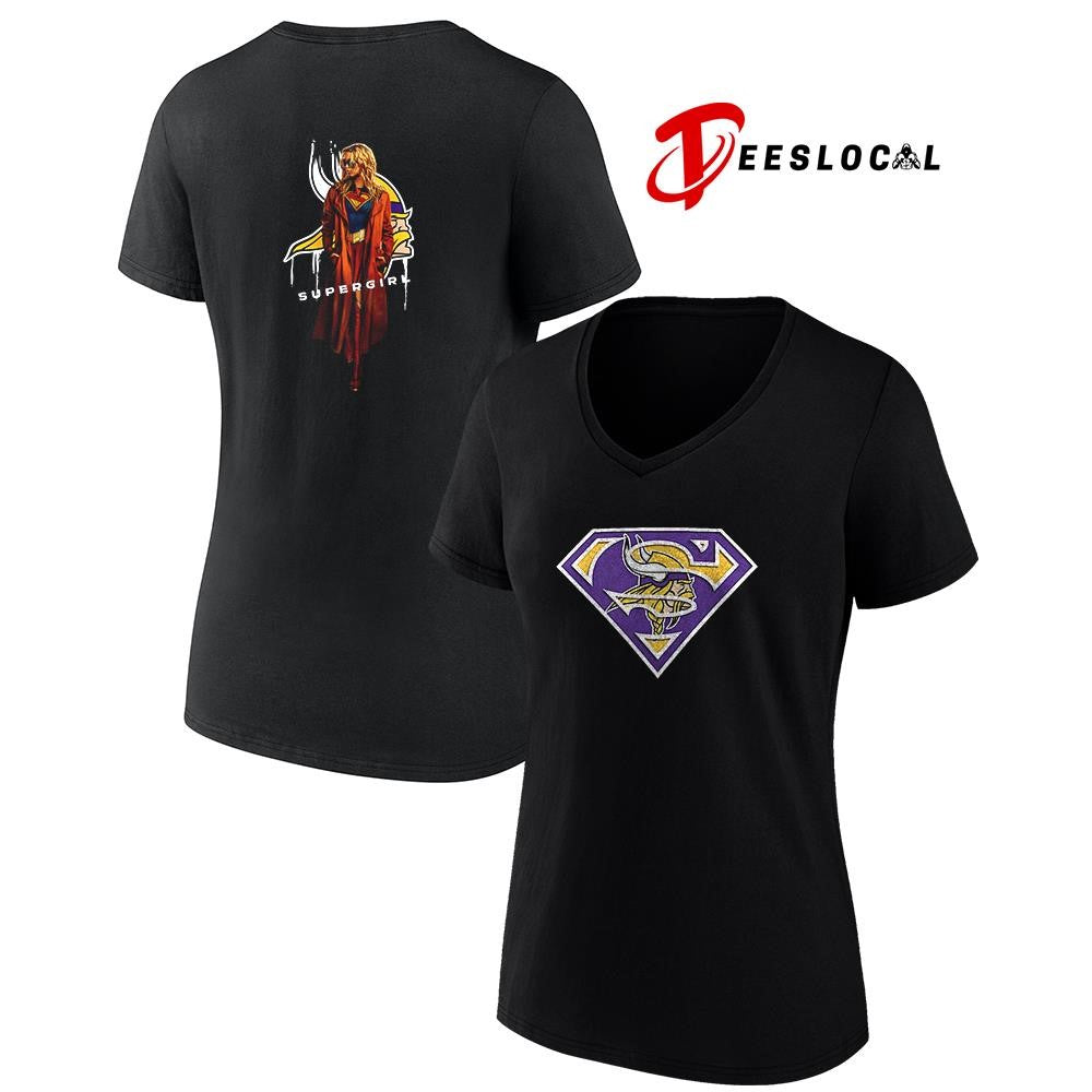Minnesota Vikings x Supergirl graphic shirt
