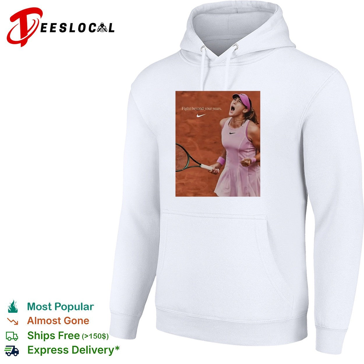 Mirra Andreeva Nike Fight beyond your years tennis player shirt