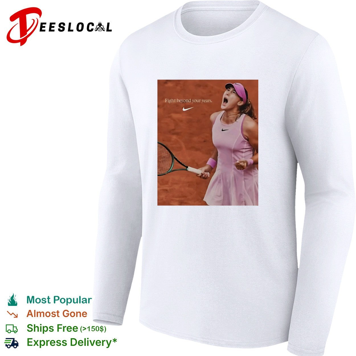 Mirra Andreeva Nike Fight beyond your years tennis player shirt