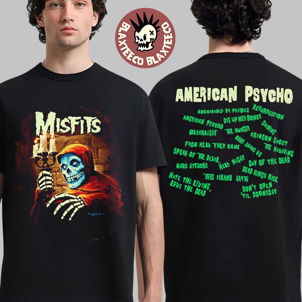 Misfits Halloween Edition 2025 Exclusive American Psycho Two Sided T-Shirt