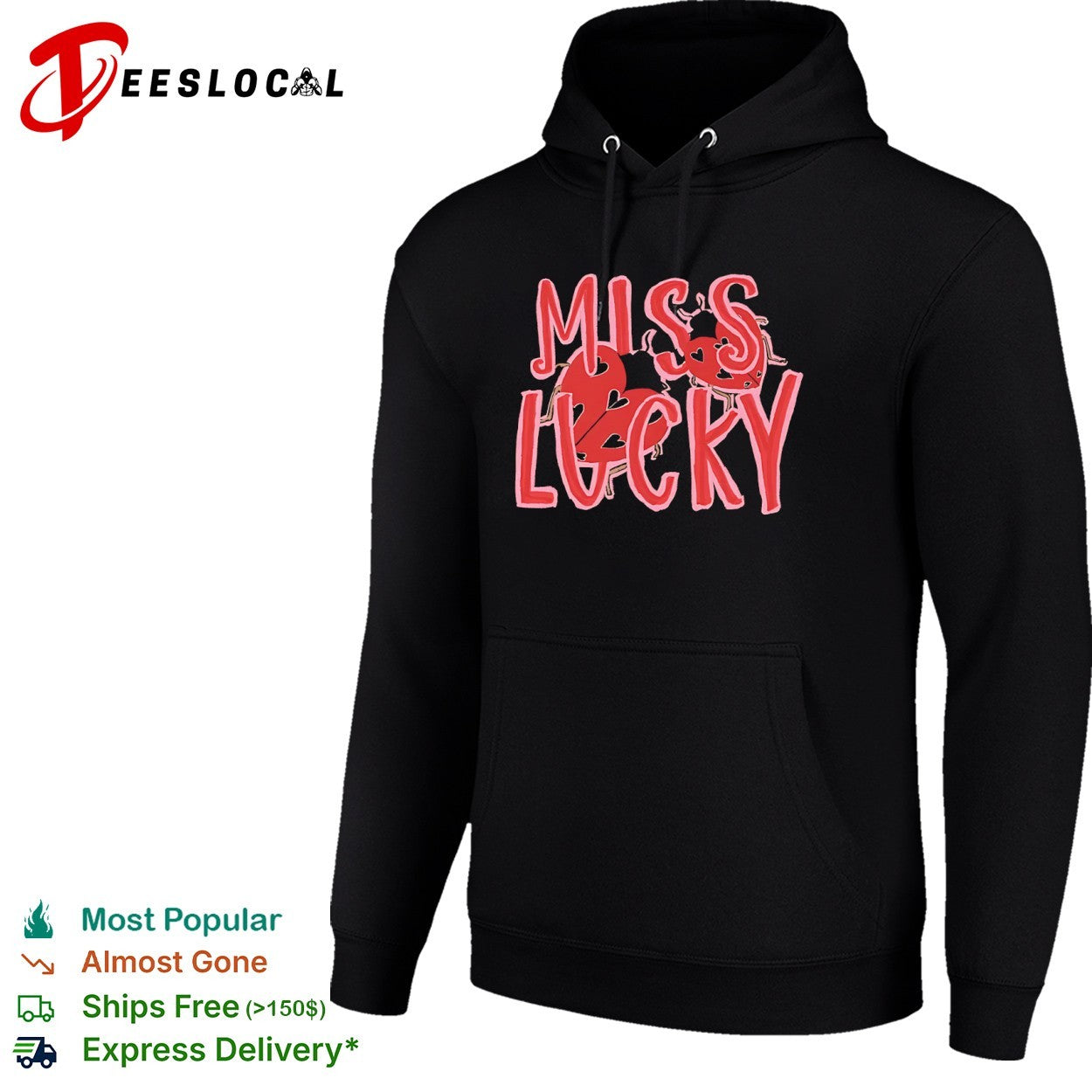Miss Lucky Ladybug Heart shirt