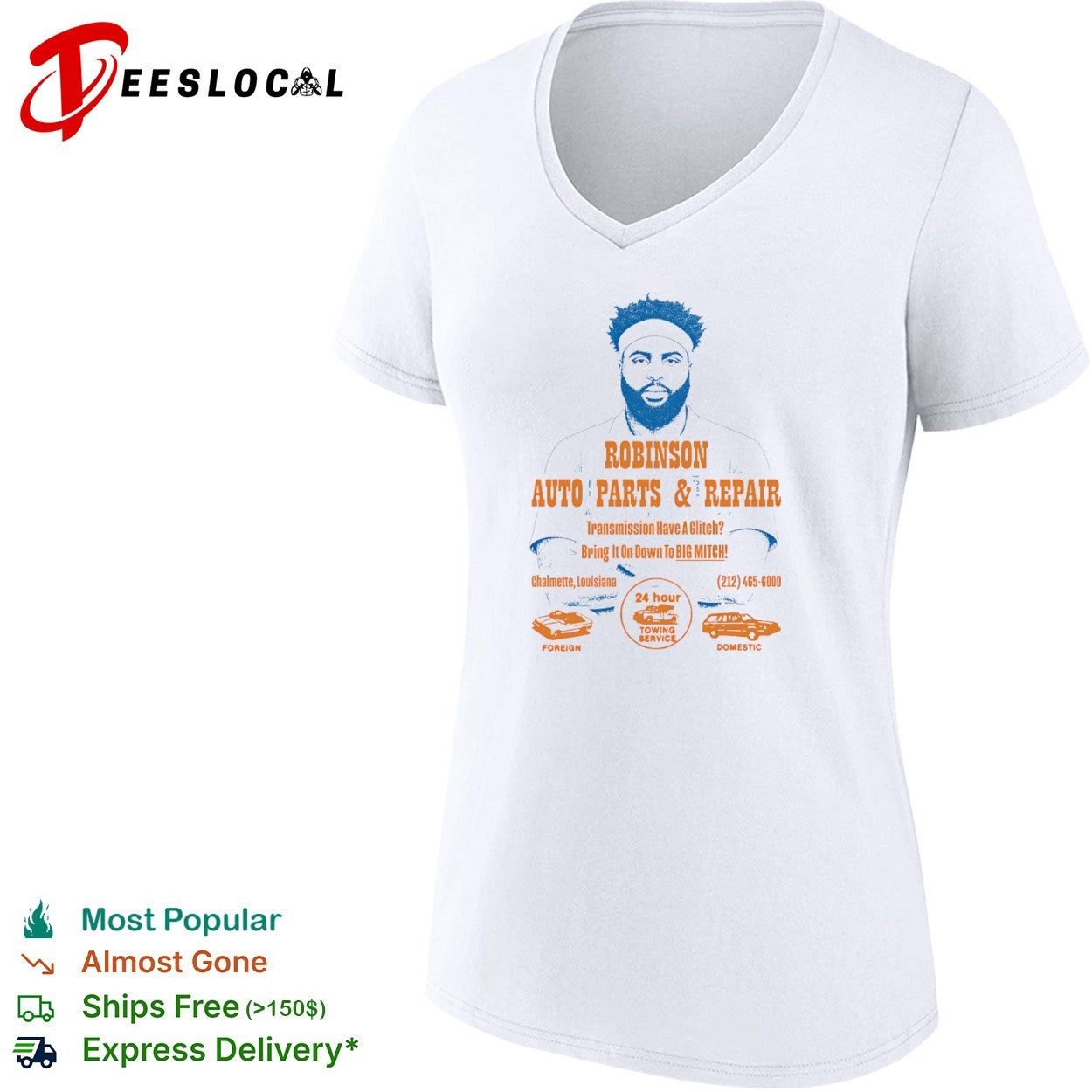 Mitchell Robinson New York Knicks Auto Parts and Repair shirt