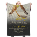 Mom To my Son Fleece Throw Blanket