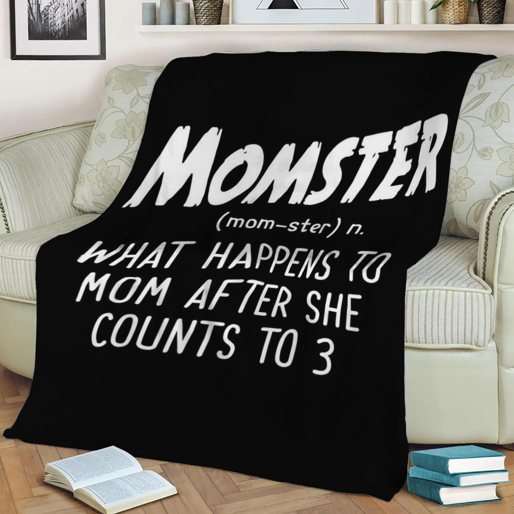 Momster Definition Fleece Throw Blanket