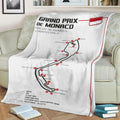 Monaco Grand Prix Fleece Throw Blanket