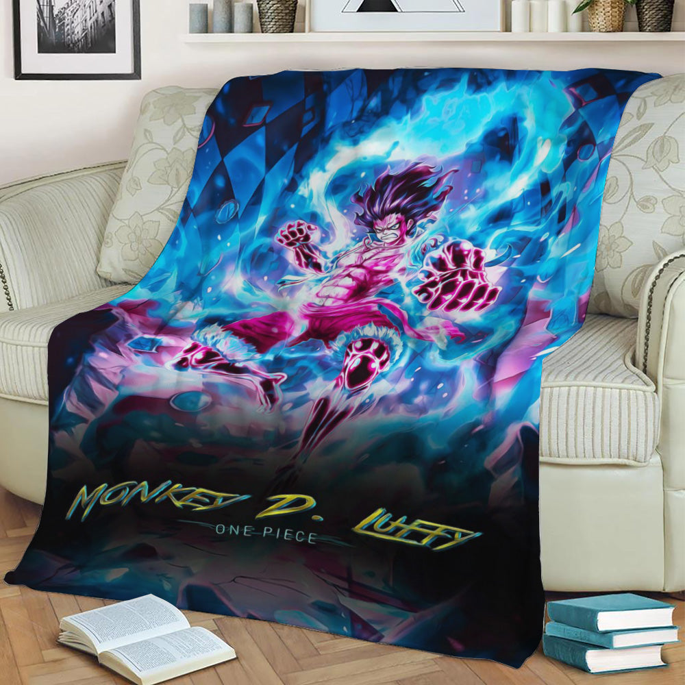 Monkey D Luffy Fleece Throw Blanket