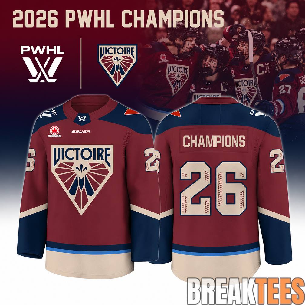 Montreal Victoire PWHL Champions 2026 Jersey Limited Edition Home