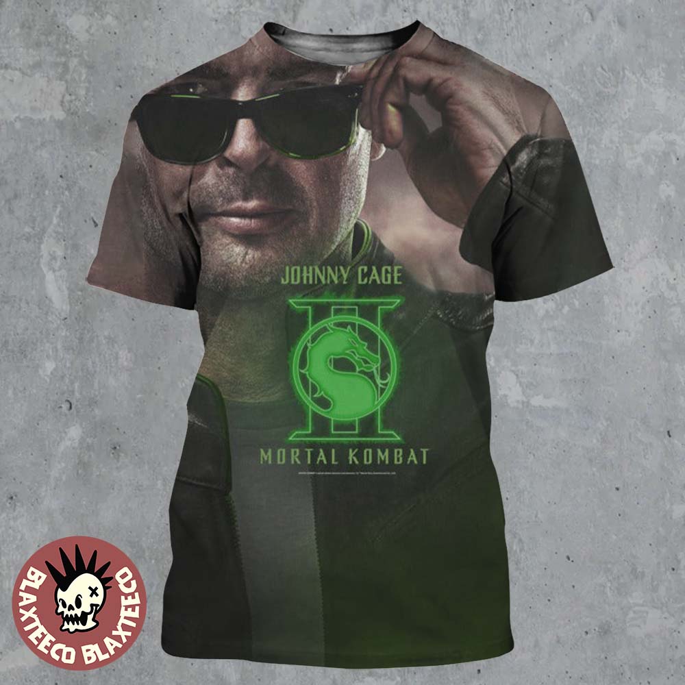Mortal Kombat II Movie Exclusive Johnny Cage Character Poster All Over Print Shirt