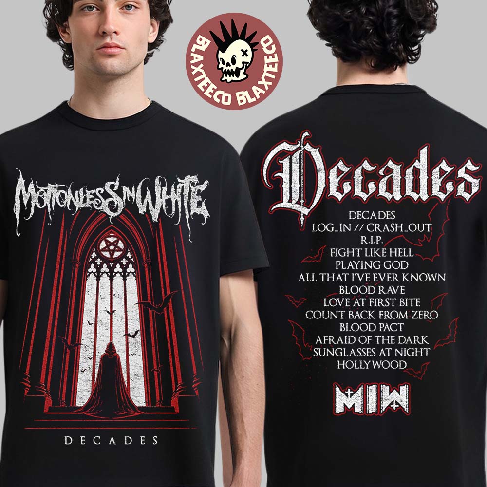 Motionless In White Decade Album Merch 2026 Tracklist Tour Dates T-Shirt