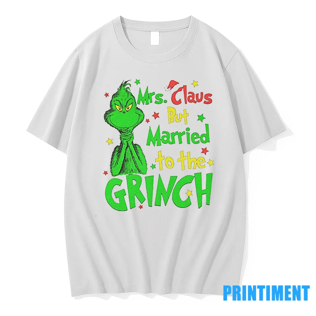 Mrs Claus But Married To The Grinch Christmas Tshirts Sweater