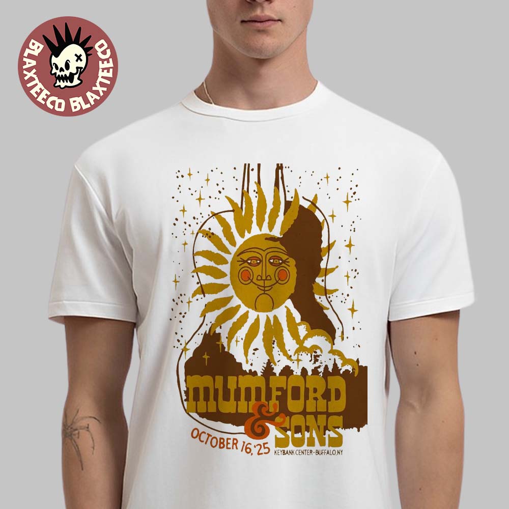 Mumford And Sons Buffalo New York 2025 Venue Poster At KeyBank Center On October 16 2025 T-Shirt