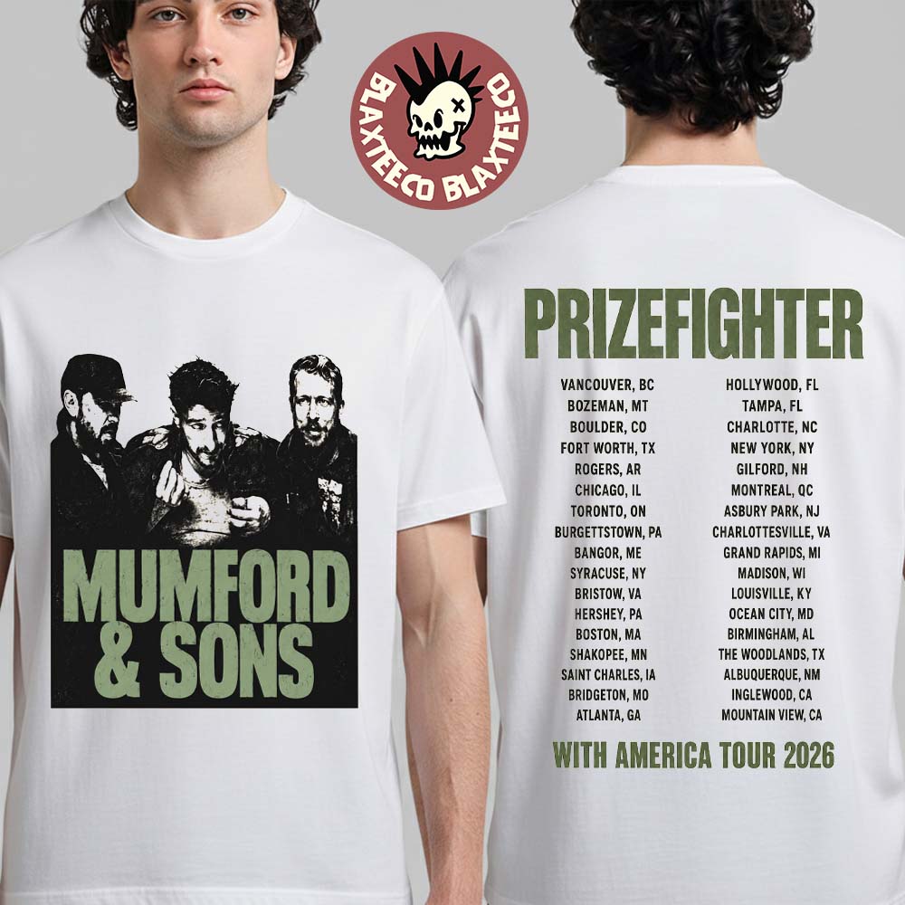 Mumford And Sons Prizefighter Tour 2026 North America Merch Portrait Photo T-Shirt