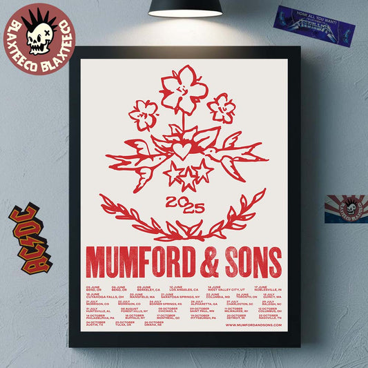 Mumford And Sons Rushmere North America Tour 2025 Schedule Dates Official Home Decor Poster Canvas